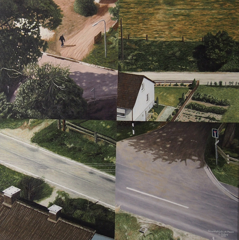 Grundstück mit Haus 2022 80 x 80 cm